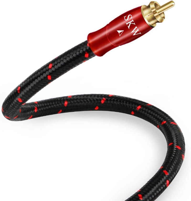 SKW Digital Coaxial Cable Entry Level HC Series RCA to RCA Multiple Shield Subwoofer Cable for HiFi Systems 3.2ft/1M - Image 1